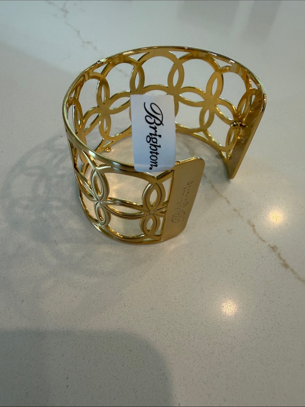 NWT Brighton Gold Floral Cutout Cuff Bracelet - Picture 6 of 12
